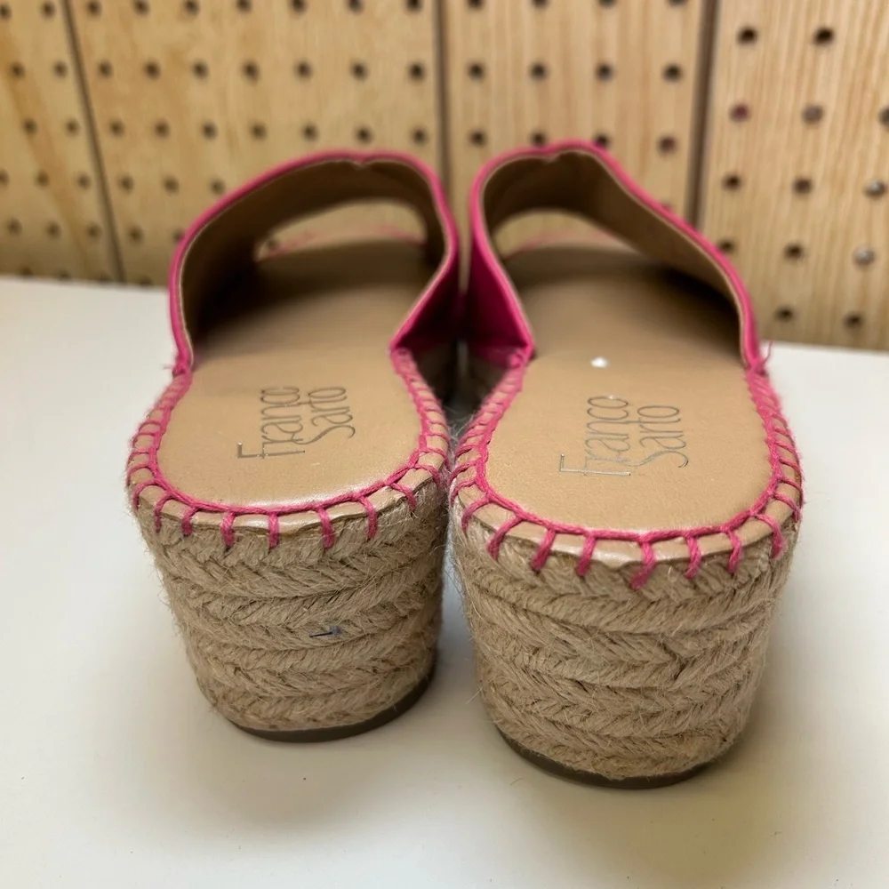 Franco Sarto Pinot Espadrille Wedge In Hot Pink